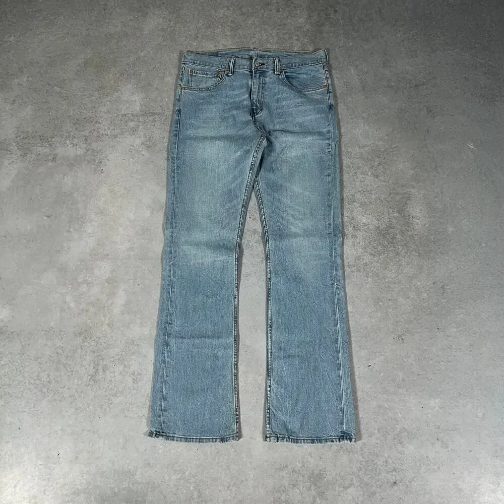Levis 527 Bootcut Light Wash Jeans Men's Denim Blue Size 34x34